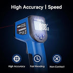 Infrared Thermometer Gun for Cooking, Digital Laser Temperature Thermometer -58℉~1022℉ IR Thermometer Gun for Blackstone Pizza Oven Deep Frying Other Daily Uses with Hard Carrying Case (NOT for Human)