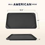 All American 1930 - Ultimate Flat Griddle with Ceramic Non-Stick Coating - Saffron Orange - Durable & PFAS Free - For Easy, Prep, Cooking, & Cleaning - Made in the USA