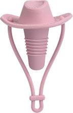 Silicone Wine Stopper Cute Wine Accessories Reusable Sealing plug Fun Cowboy Hat bottle Seals keep wine fresh Gifts for Wine Collector replacement Corks (Purple+Pink)