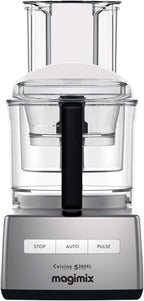 Magimix Compact 5200 XL Chrome 1100 Watt Food Processor with Recipe Book