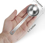 Flezoo 4Pcs Coffee Scoop Spoon - 1 Tablespoon 15ML Stainless Steel Long Handle Measuring Spoons for Ground Coffee, Loose Tea and Powder