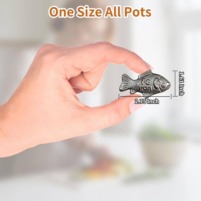 Iron Fish for Anemia Vegan Women: Natural Reusable Iron Cooking Tool to Reduce ferrous Deficiency, Kitchen Accessory for Home Use,Perfect for Gift (2 PCS)