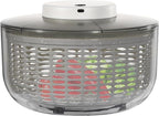 Electric Vegetable Dryer, 6L/6.34 Qt Electric Salad Spinner Small Salad Spinner with USB Cable & Battery Indicator & Draining Basket in Kitchens 10.24 x 5.91 Inch(D*H) (PP)
