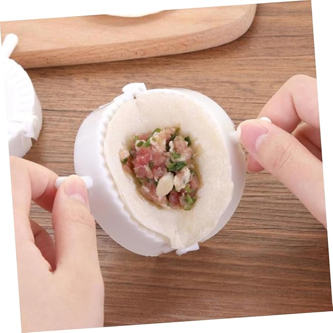 SHINEOFI 20pcs Dumpling Molds and Hand Tool Set 7cm Diameter Manual Chinese Dumplings Maker with Fu Character Embosser Cooking Gadget