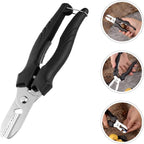 Heavy Duty Walnut Cracker and Chestnut Opener Tool, Black Metal Nutcracker with Portable Sheller Function for Hazelnut and Pistachio Peeling, Kitchen Specialty Gadget for Home Use