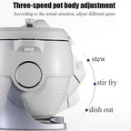 Automatic Cooking Machine, 6L Auto Cooking Wok Fried Rice Machine,One-Click Smart Start, 360 ° Automatic Rotation, for Stir Frying,Stewing,Cooking,110V1000W