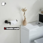 JQK Toilet Paper Holder Oil Rubbed Bronze, 5 Inch 304 Stainless Steel Thick 0.8mm Tissue Paper Dispenser for Bathroom, Hold Mega Rolls Wall Mount, TPH100-ORB