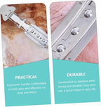 Ipetboom 2pcs Shaver Household Gadgets Pork Skin Hair Remover Razor Scraper Kitchen Pig Hair Kitchen Gadget Tool Pig Scraping Device Meat Pork Tools Animal Stainless Steel Handle