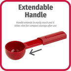 Goodcook Extendable Coffee Scoop, 2 Tablespoon, Small, Red (Pack of 4)