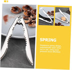 Blood Clam Opener Tool 5.11In Ergonomic Stainless Steel Clam Shucker with Anti-Slip Grip and Spring for Easy Shellfish Opening Daily Kitchen Gadget