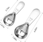 Safring Coffee Scoop Set, Tablespoon Scoop 2 Pc Set (1 Tbsp & 2 Tbsp), Stainless Steel Measuring Spoons for Ground Coffee with Short Handles, for Tea, Sugar, or Flour