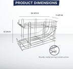 28W-171 FIFO Wire Can Rack, Holds (12) #5 Cans or (8) #10 Cans, Metal Construction, FIFO Design