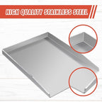 Havy-Duty Stainless Steel Griddle Pan for Outdoor Grill Stove Cooking 15.75 X 11.8 inch