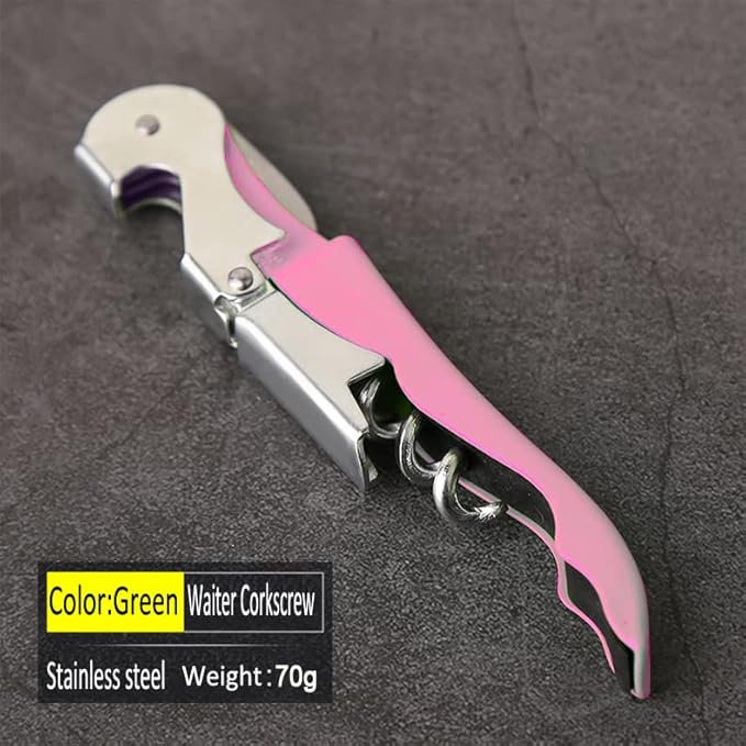 Professional Waiter Corkscrew Wine Openers Set(2PCS), Heavy Duty Stainless Steel Hinges Wine Key for Restaurant Waiters, Sommelier, Bartenders