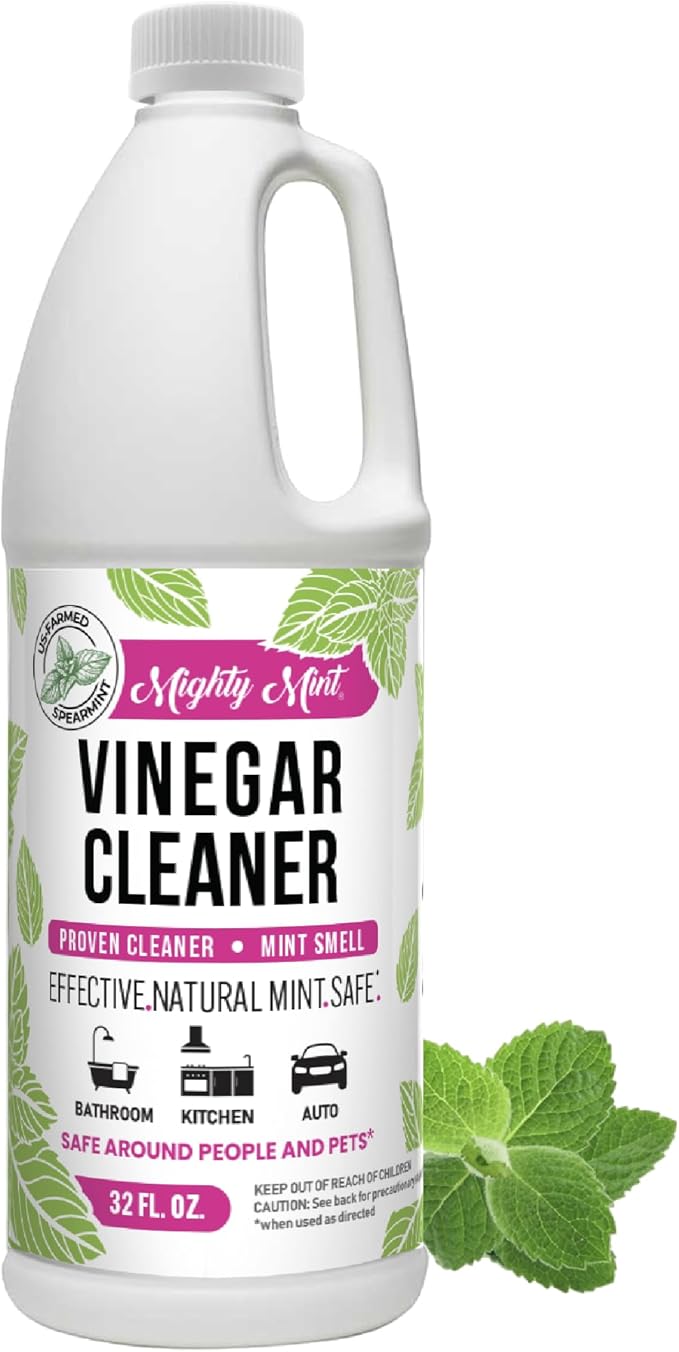 Mighty Mint Vinegar Cleaner, All-Purpose Cleaning for Household Surfaces, Natural Mint Scent, 32oz