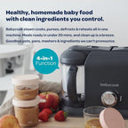 BEABA Babycook Duo 4 in 1 Baby Food Maker, Baby Food Processor, Baby Food Blender Baby Food Steamer, Make Fresh Healthy Baby Food at Home, 9.1 Cup Capacity, Makes 54 Servings in 20 Mins, Oat