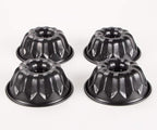 Webake 4 Inch Mini Fluted Tube Pans Nonstick Bakeware Set of 4, Angel Food Cake, Kugelhopf, Brownie