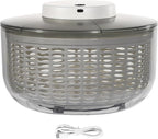 6L Electric Salad Spinner, Large Lettuce spinner, Fruit Vegetable Washer Dryer, Salad Dryer,Fruit Salad Washer for Home Kitchen Washing & Drying Leafy Vegetables