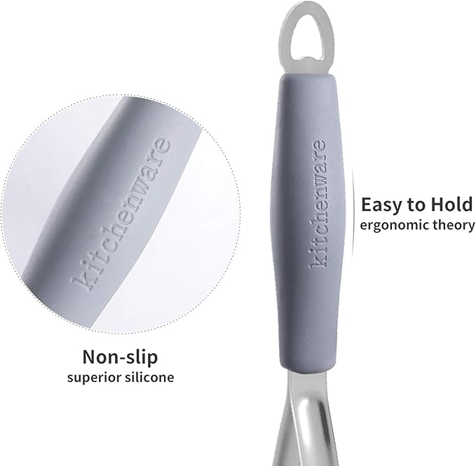 Joyoldelf Heavy Duty Stainless Steel Potato Masher, Professional Integrated Masher Kitchen Tool & Food Masher/Potato Smasher with Silicone Handle, Perfect for Bean, Vegetable, Fruits, Avocado, Meat