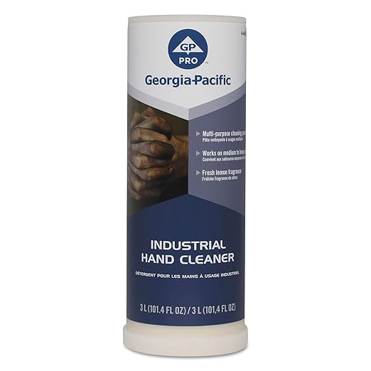 Georgia-Pacific Industrial Grit Hand Cleaner Refill by GP PRO (Georgia-Pacific), Lemon, 44626, 3000 mL Per Refill, 4 Refills Per Case