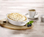 Staub Oval Dish, White, 9.1 inches (23 cm), Ceramic Au Gratin Dish, Oven and Microwave Safe