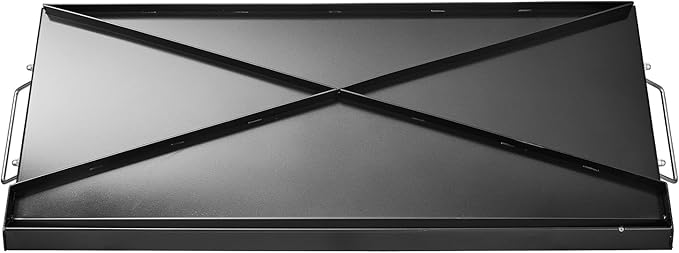 VEVOR Carbon Steel Griddle, 32x14 inch Universal Flat Top Rectangular Plate, Gas Grill Griddle for BBQ Grill, Teppanyaki, Portable Family Cookware with Handle, for Camping Tailgating Party