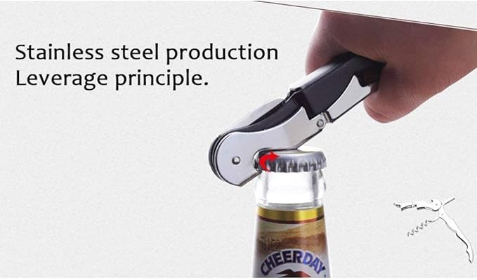 RECUTMS 12 Packs Corkscrew Wine Opener Stainless Steel Fold Beer or Bottle Opener Serrated Foil Cutter,Perfect for Bars,Restaurants,Family,Company Party (12 Color)