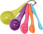 R&M International Colorful Measuring Spoons, 5-Piece Set