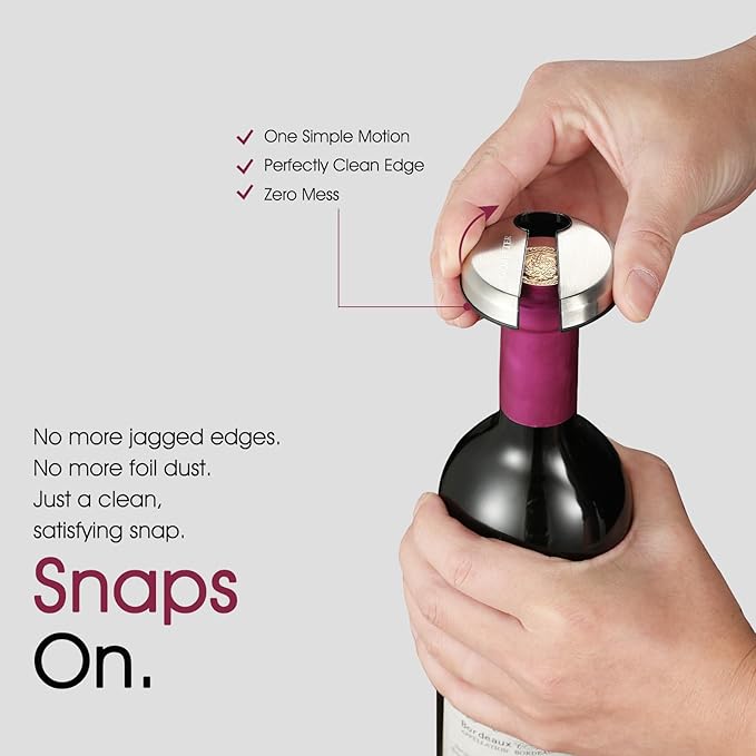 Gobetter Wine Foil Cutter Tool, Premium Stainless Steel Bottle Top Seal Opener & Neck Label Remover for Wine Lovers, 2 Count