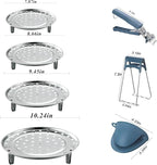 Stainless Steel Steamer for Cooking ，Multipurpose Steaming Rack Stand for Stock Pot, Pressure Cooker & Canning - Ideal for Tamales, Vegetables, Baking & Daily Cooking Needs