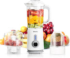 Simplus 42oz Blender for Smoothies with 2-Cup Food Processor & 1-Cup Vegetable Food Chopper, High Speed Blenders with 2 Speeds and Pulse for Puree, Nuts and Shakes