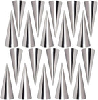 Non-stick Cream Horn Molds Stainless Steel, FantasyDay 5 inch Large Size Cannoli Tubes Kit Pack of 20 Baking Cones Pastry Roll Horn Croissant Mold - Christmas Anniversary Free Standing Cone Shape