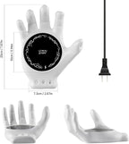 Devil's Hand Heating Mug Warmer Set - 3 Temp Settings & 8H Timer, Coffee Cup Warmer Plate for Desk Auto Shut Off, Ideal Beverage Warmer Gift for Coffee, Tea, Milk (White)