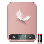 Premium Digital Kitchen Scale, Precision Accurate to 1g, Stainless Steel with LCD Display, 6 Units with Tare Function，Pink - Perfect for Baking, Cooking, and Coffee