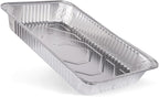 Glad Disposable Full Size Aluminum Steam Pans, Deep Heavy Duty Foil Pans for Steaming, Baking, Roasting, Catering & Oven Reheating, Fits 2 Half Pans, 20.5 x 12.5 x 2.75 Inch, 2 Count
