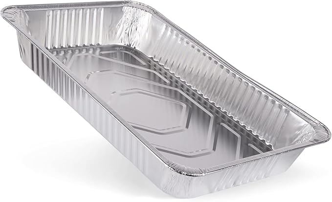 Glad Disposable Full Size Aluminum Steam Pans, Deep Heavy Duty Foil Pans for Steaming, Baking, Roasting, Catering & Oven Reheating, Fits 2 Half Pans, 20.5 x 12.5 x 2.75 Inch, 2 Count