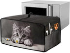 Kitten Daisy Print Toaster Oven Stain-resistant Cover for Kitchen Counter Decor, Heavy Duty Heat-resistant Microwave Oven Cover, Washable (Large-18.5 * 22.5 * 12.99 inches)