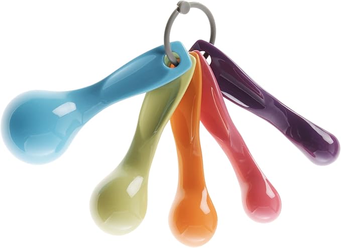 R&M International Colorful Measuring Spoons, 5-Piece Set