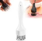 Stainless Steel Meat Tenderizer Tool, Meat Mallet Pounder with 21 Sharp Needles for Tenderizing and Pounding Steak, Beef Pork Chicken BBQ And Poultry (WHITE)