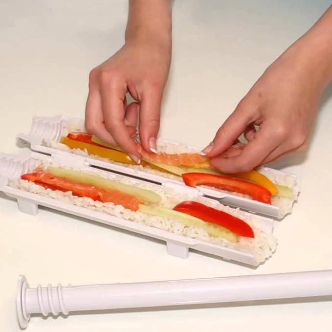 Sushi Roller Kit Rolls Made Bazooka Kitchen Easy Cooking Tools Tube Shape Food Sushi Mold Maker