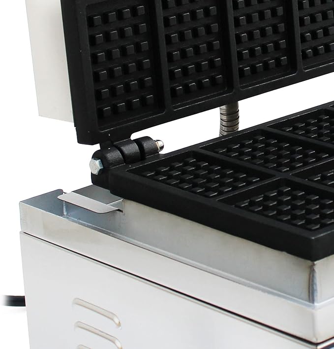 10pcs Commercial Waffle Maker Electric Waffle Machine 110V Temperature 122-572℉,No-Stick Belgian Waffle Baker for Restaurant and Home Use