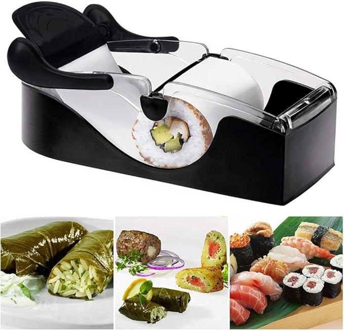Generic Kitchen Gadget DIY Sushi Make Tool Kitchen Accessories Sushi Roll Machine Sushi Maker Roller Home Decorative, Silver
