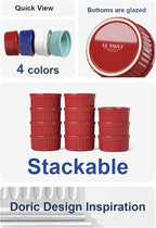 LE TAUCI 8 Oz Ramekins, Creme Brulee Dishes, Porcelain Ramekin Set for Souffle, Dipping Sauces, Pudding, Set of 6, True Red