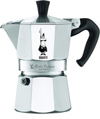 Bialetti Moka Express #06799 3-Cup Espresso Maker Machine and #06960 Bialetti, Six Replacement Gaskets and Two Bialetti Replacement Filter Plates Bundle