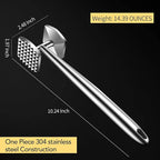 Aliglow Meat Tenderizer 304 Stainless Steel Hammer Mallet Tool Pounder Flattener For Tenderizing and Pounding