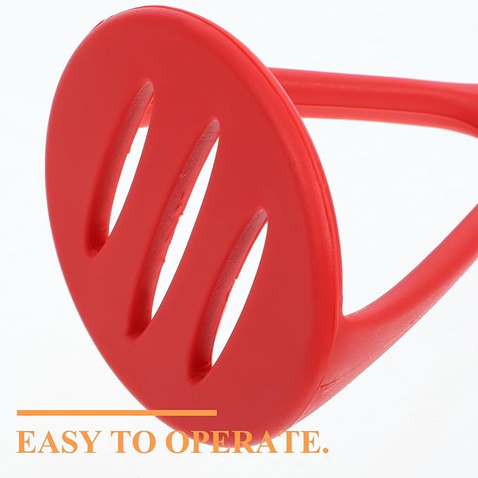UPKOCH Silicone Potato Masher Small Kitchen Tool Baby Food Smasher Tool Vegetable Ricer Comfortable Grip Red Ideal for Mashing Potatoes Fruits and Vegetables