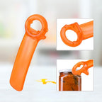 1 Pack Orange Jar-key Jar Opener The Original Easy Use by Anyone (Transparent)
