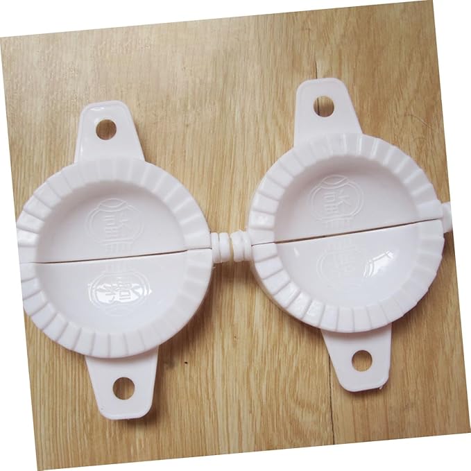 SHINEOFI 20pcs Dumpling Molds and Hand Tool Set 7cm Diameter Manual Chinese Dumplings Maker with Fu Character Embosser Cooking Gadget