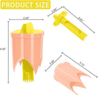 Pepper Corer, 2 in 1 Red Bell Pepper Seed Corer Remover Tool, Fruit & Vegetable Corers Quick Cave Tools for Jalapeno Cutter Deseeder, Yellow Orange, 2 PCS