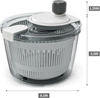 Cambom Salad Spinner Lettuce Spinner, Wash, Spin & Dry Salad Greens, Vegetable Washer Salad Dryer With Rotary Handle for Fruits & Vegetables, High Efficiency Vegetable Spinner Kitchen Gadget 3Qt White